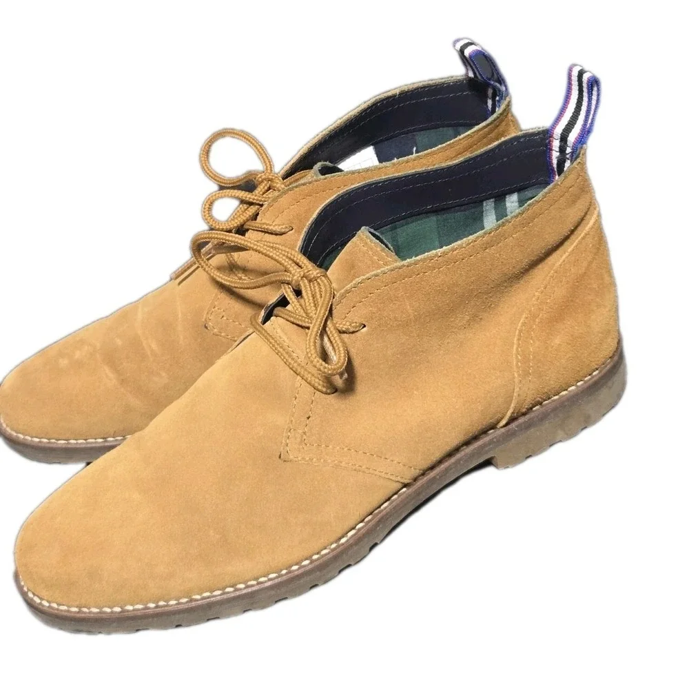 Tommy Hilfiger Designer Chukka Ankle Shoes Boots Mens Size 8 Unisex Lace Up